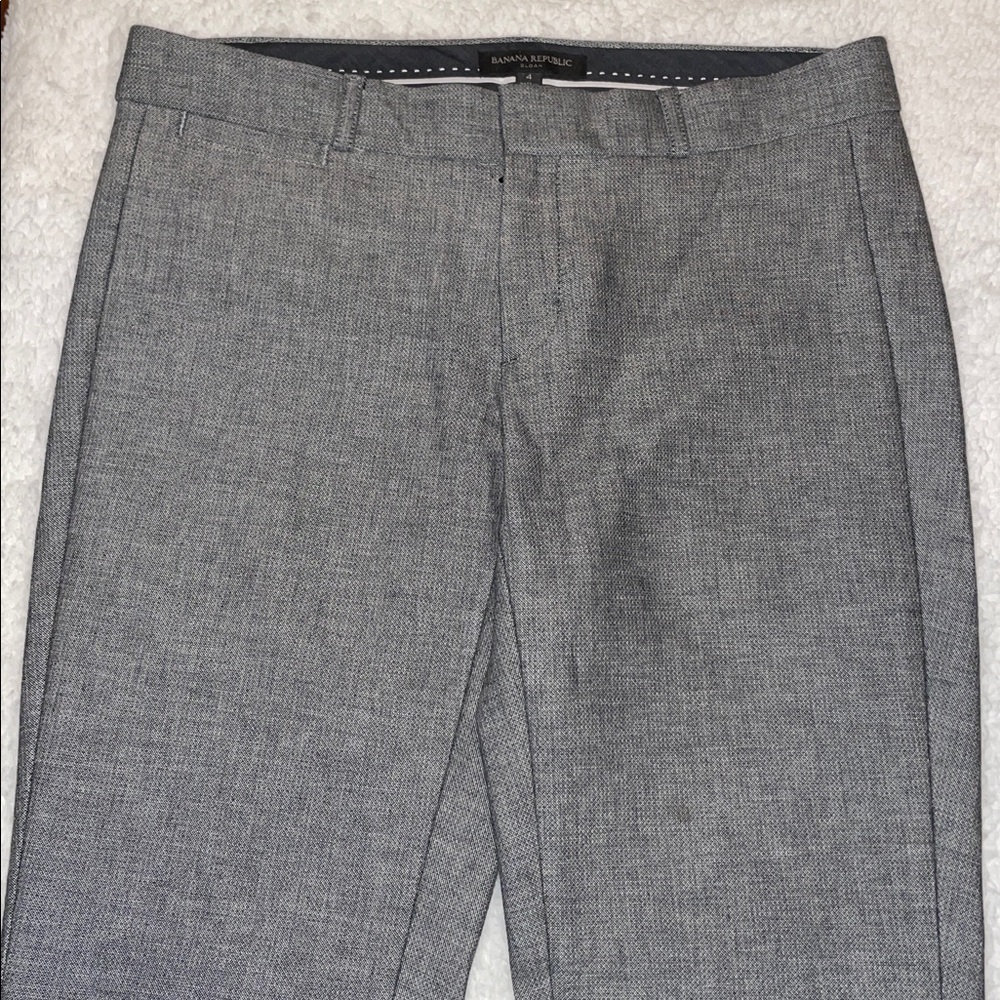 Banana Republic Sloan Charcoal & Black Dress Pants. Skinny. Low Rise. Size 4 - Picture 7 of 12